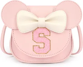 Mibasies Toddler Purse: Birthday Gift for Girls 3-8 - Little Kids Mini Mouse Ears Bow Purse (Pink S)
