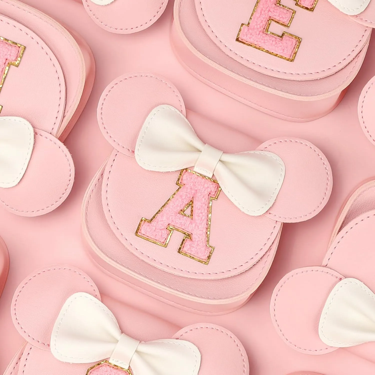 Mibasies Toddler Purse: Birthday Gift for Girls 3-8 - Little Kids Mini Mouse Ears Bow Purse (Pink S)