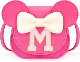 mibasies Toddler Purse Girl Gifts: Little Kids Gifts - Birthday Gifts for Girls 3-8 Mini Mouse Ears Bow Purse Hot Pink M