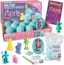 MindWare Dig It Up! Discoveries Fairies Dig Kit  12 Surprise Eggs and 12 Fairies Toys for Girls & Boys - Great for Birthday Party Kids Activities - Ages 4 and Up