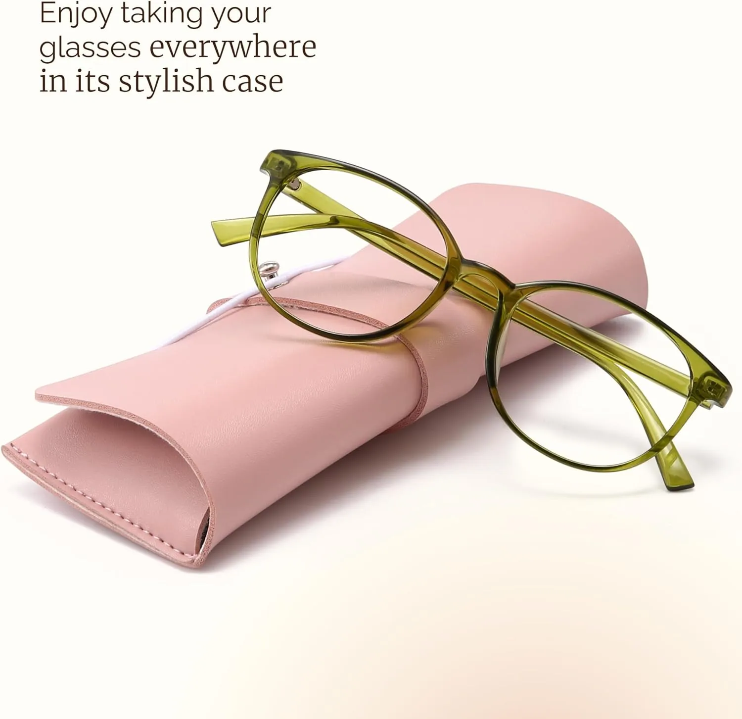 miyya Blue Light Blocking Glasses Women, Fashion Round Transparent Anti Blue Light Glasses with Anti Eyestrain & UV Glare