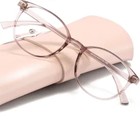 miyya Blue Light Blocking Glasses Women, Fashion Round Transparent Anti Blue Light Glasses with Anti Eyestrain & UV Glare