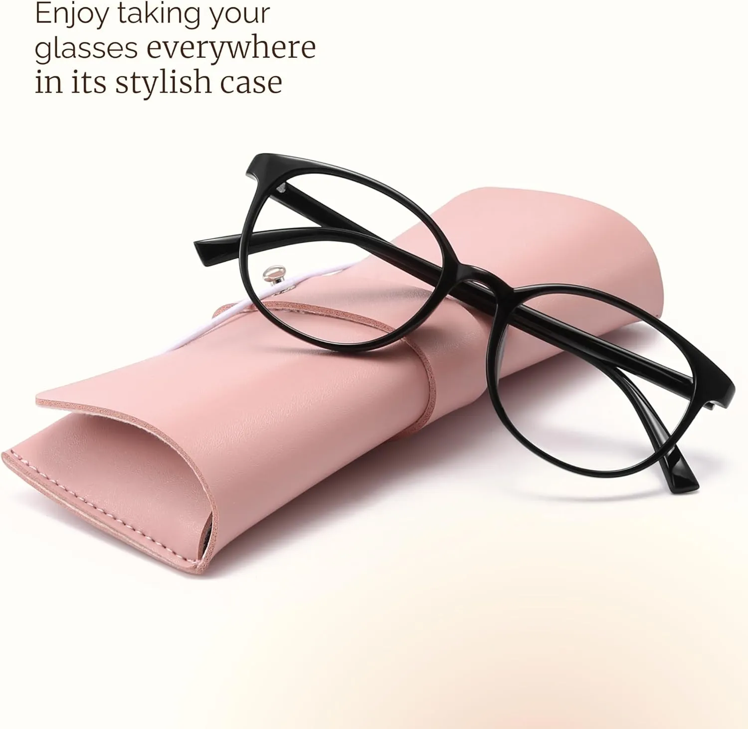 miyya Blue Light Blocking Glasses Women, Fashion Round Transparent Anti Blue Light Glasses with Anti Eyestrain & UV Glare