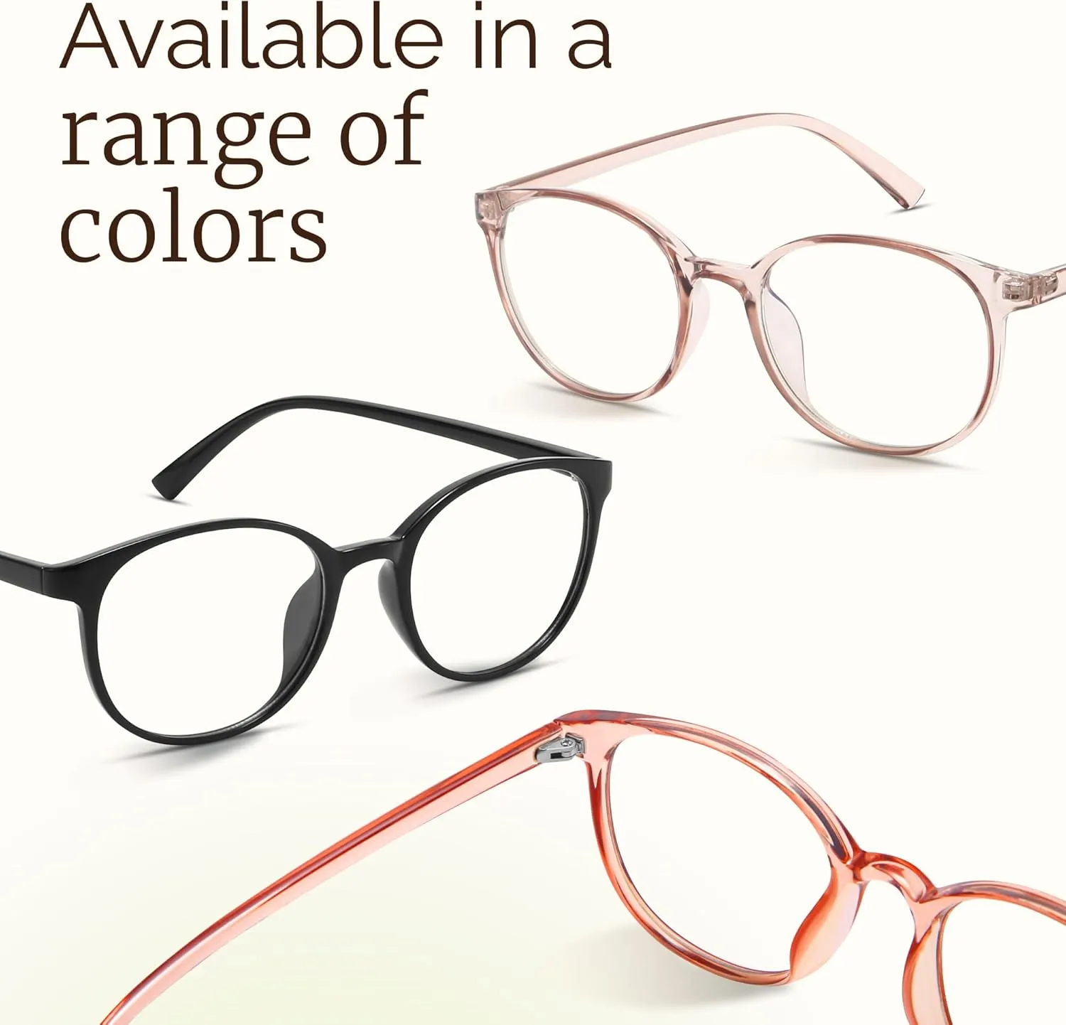 miyya Blue Light Blocking Glasses Women, Fashion Round Transparent Anti Blue Light Glasses with Anti Eyestrain & UV Glare