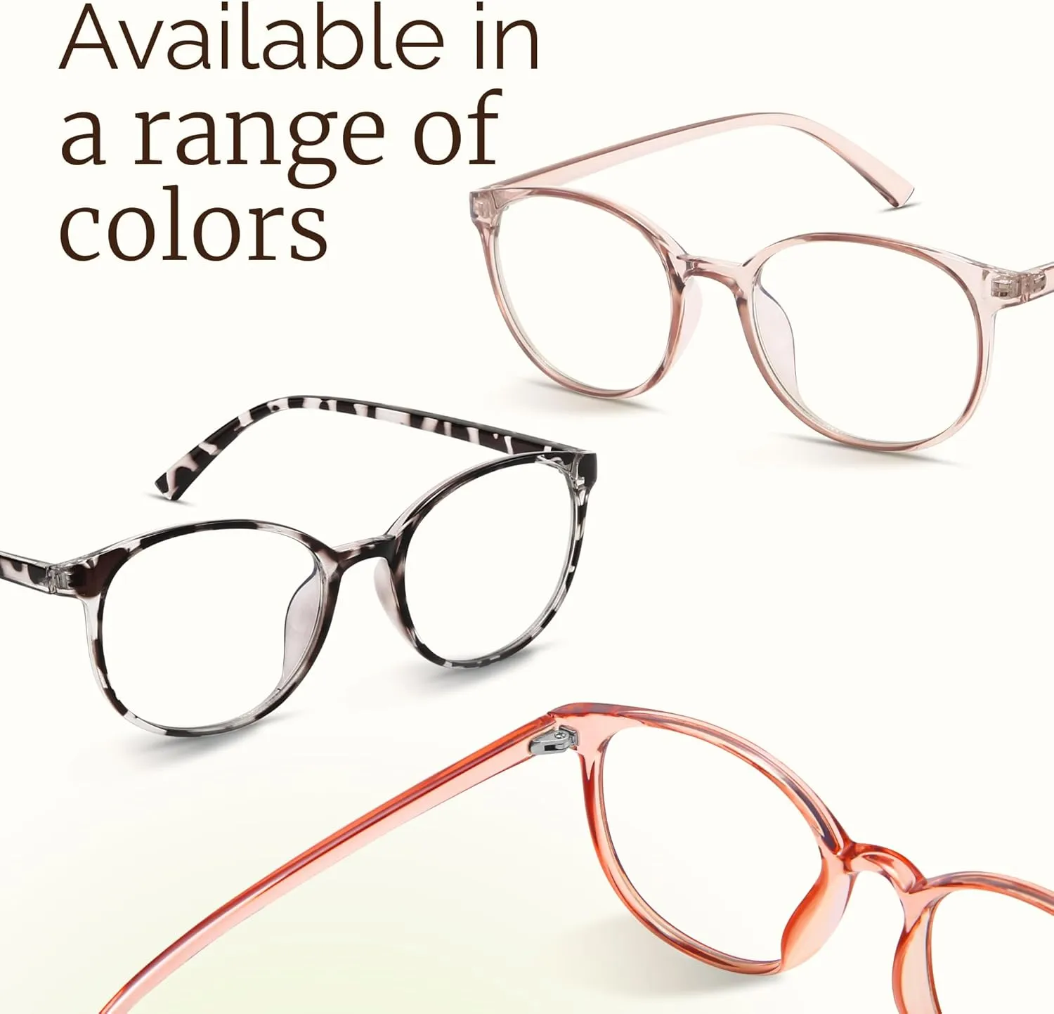 miyya Blue Light Blocking Glasses Women, Fashion Round Transparent Anti Blue Light Glasses with Anti Eyestrain & UV Glare