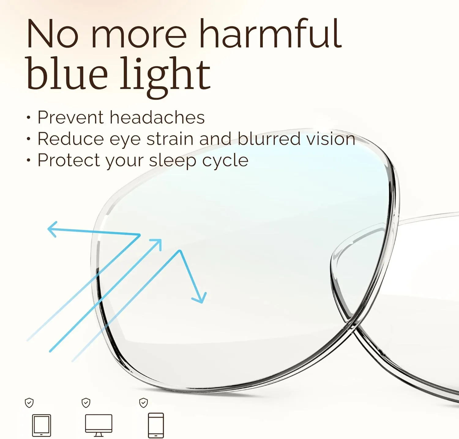 miyya Blue Light Blocking Glasses Women, Fashion Round Transparent Anti Blue Light Glasses with Anti Eyestrain & UV Glare