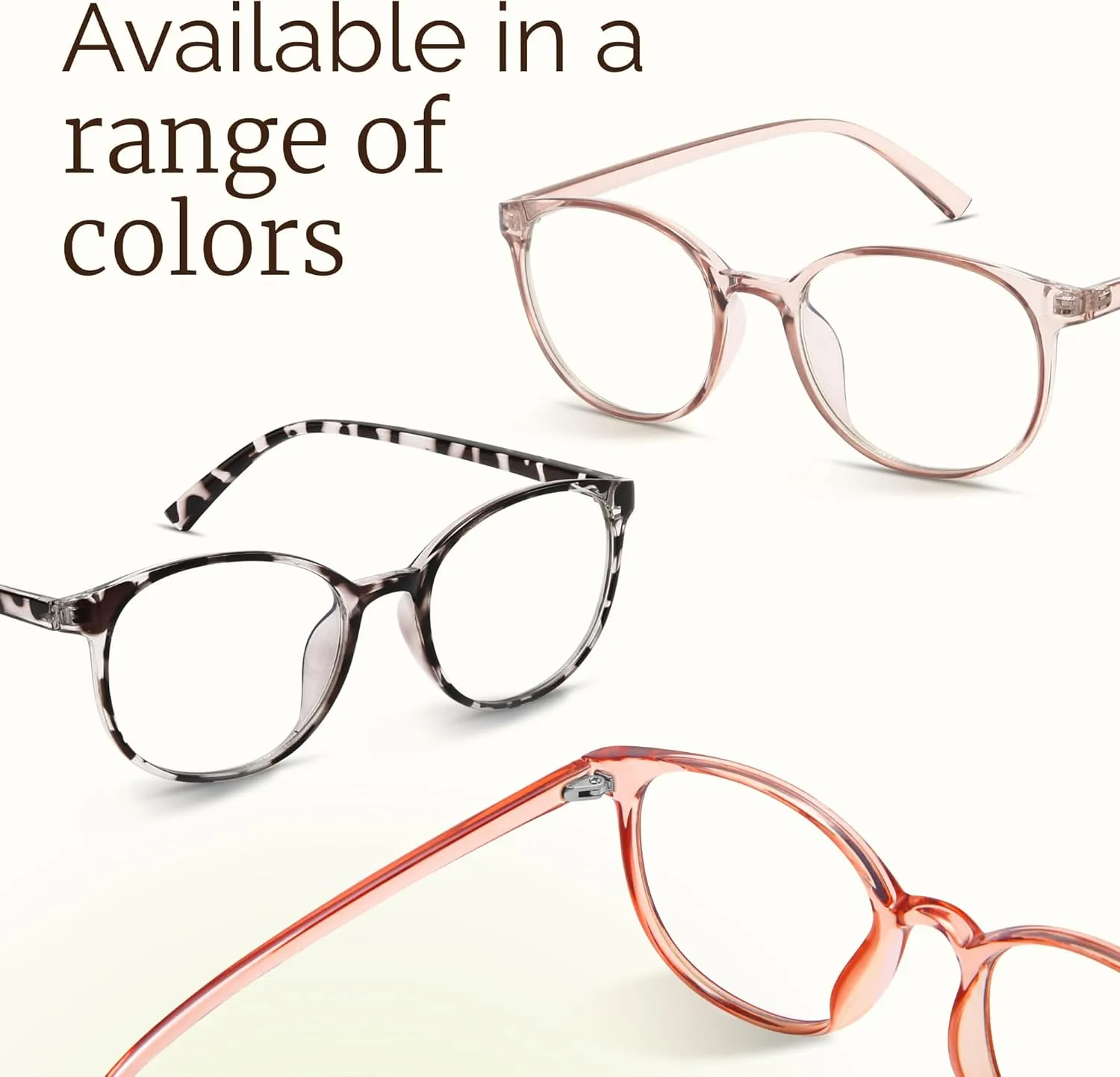 miyya Blue Light Blocking Glasses Women, Fashion Round Transparent Anti Blue Light Glasses with Anti Eyestrain & UV Glare