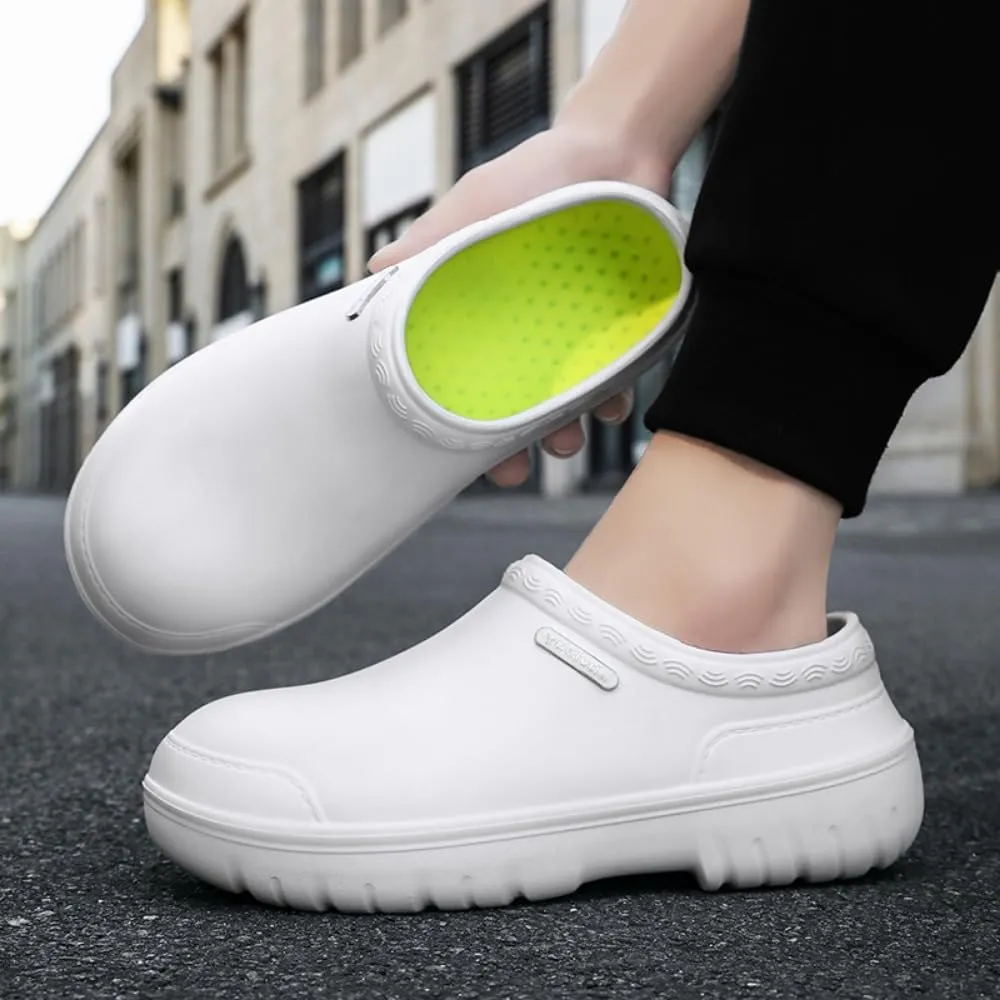 Non Slip Chef Shoes for Menfor Men with Removable Insole Lightweight Breathable Mens Food Service Chef Shoes for Kitchen, Chef, Restaurant