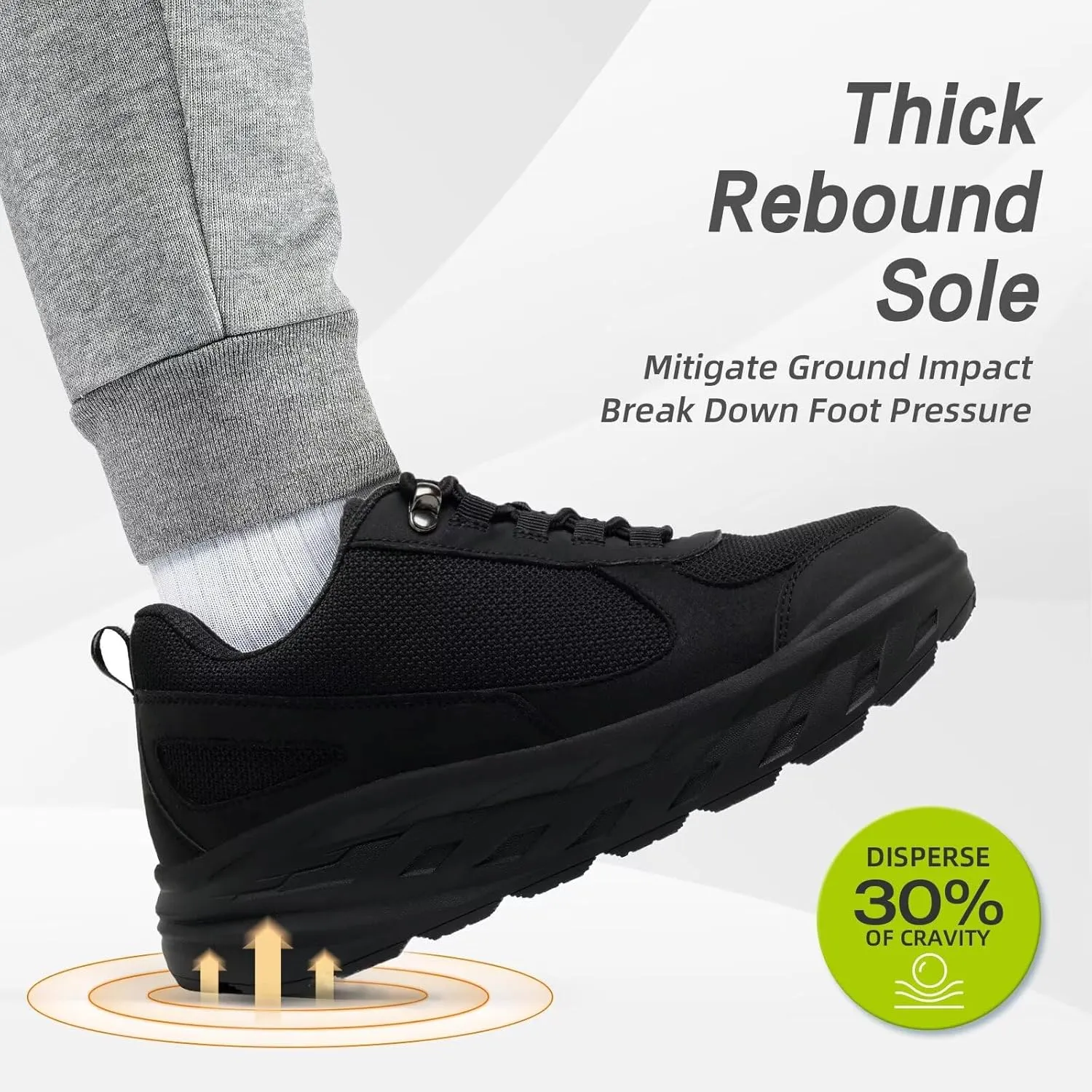 OrthoComfoot Men's Orthopedic Diabetic Wide Walking Shoes: Comfortable Plantar Fasciitis Fashion Sneakers with Arch Support for Swollen, Casual Hammer Toes Shoes for Foot and Heel Pain Relief