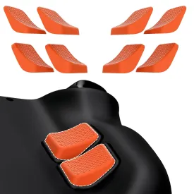 PlayVital Orange Back Button Enhancement Set for Steam Deck LCD, Grip Improvement Button Protection Kit for Steam Deck OLED - 2 Different Thickness