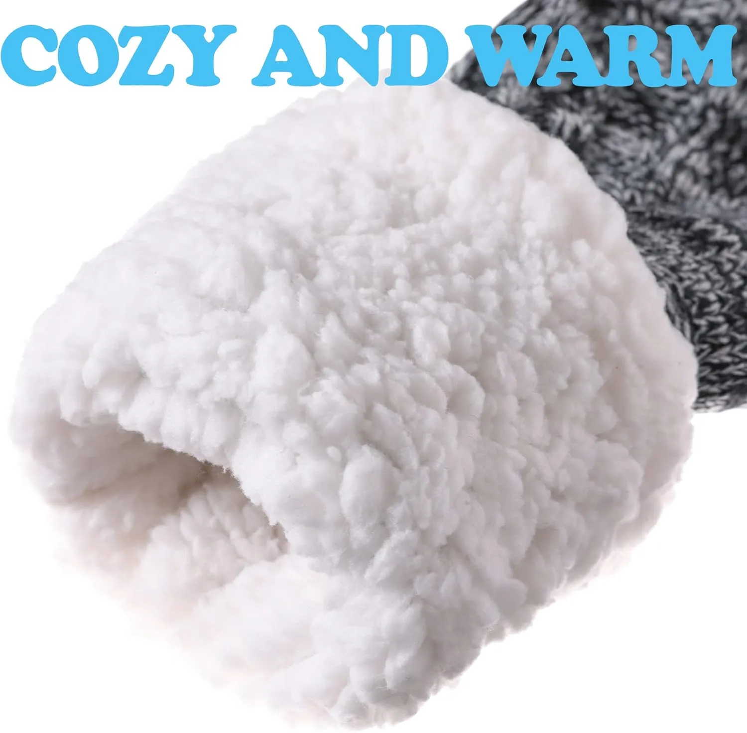 SDBING Women's Winter Super Soft Warm Cozy Fleece Lined Fuzzy Slipper Socks with Grippers