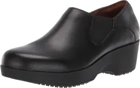 Shoes for Crews LILA Kelsey, Women's Non-Slip Leather Work Clogs, Stylish and Basic, Water Resistant, Women's Size 6.5