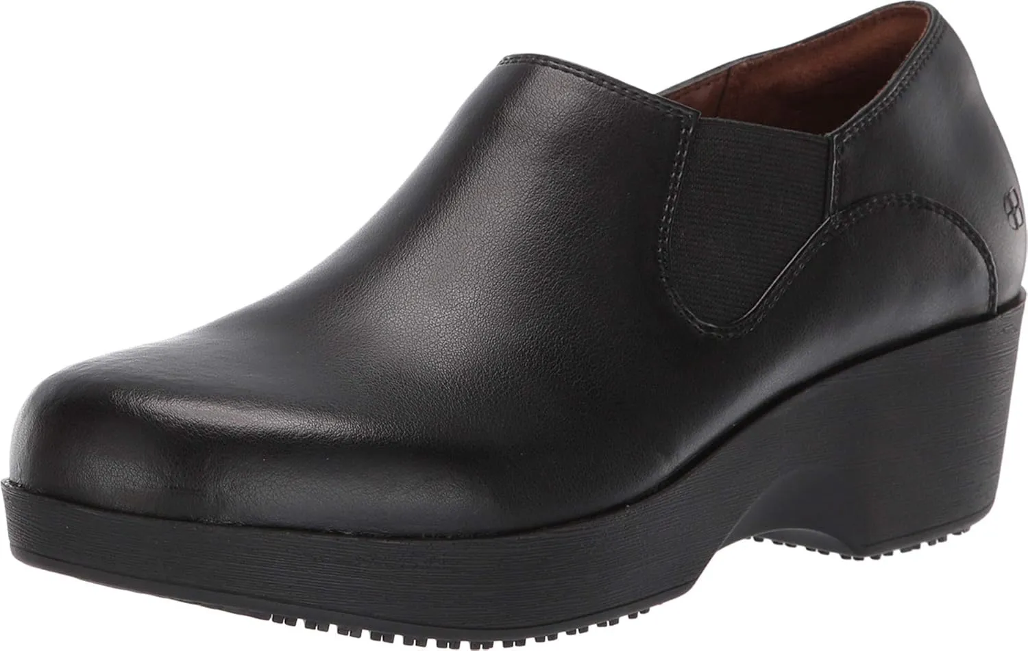 Shoes for Crews LILA Kelsey, Women's Non-Slip Leather Work Clogs, Stylish and Basic, Water Resistant, Women's Size 6.5