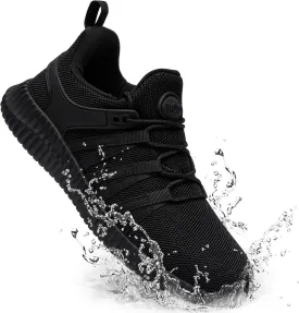 Slip On Sneakers Women Non Slip Work Shoes Water Resistant Comfortable Black Slip Resistant Breathable Lightweight Walking Shoes Zapatos Antideslizantes para Mujer, Black