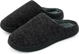 Slippers for Women Men Cozy Memory Foam Comfy Warm House Slippers Mens Non-Slip Indoor Outdoor Closed Toe Fuzzy Plush Lining Womans Scuff Shoes Size Men 4 / Women 5