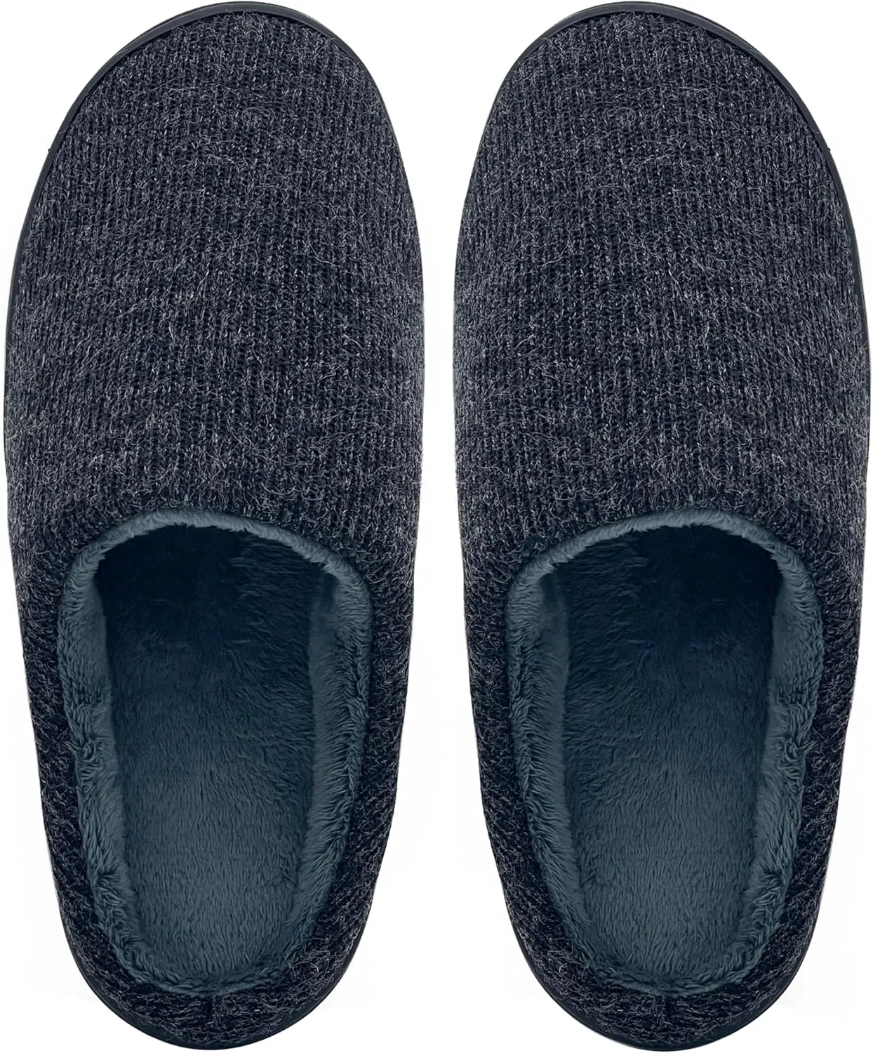 Slippers for Women Men Cozy Memory Foam Comfy Warm House Slippers Mens Non-Slip Indoor Outdoor Closed Toe Fuzzy Plush Lining Womans Scuff Shoes Size Men 4 / Women 5
