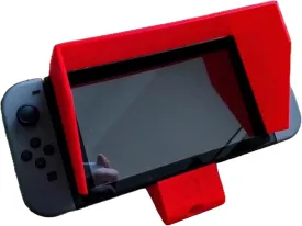 Sun Shield for Nintendo Switch, Handheld Anti-Glare Console Protector for Outdoor Play, Custom 3D Printed Protective Screen Guard (Black)