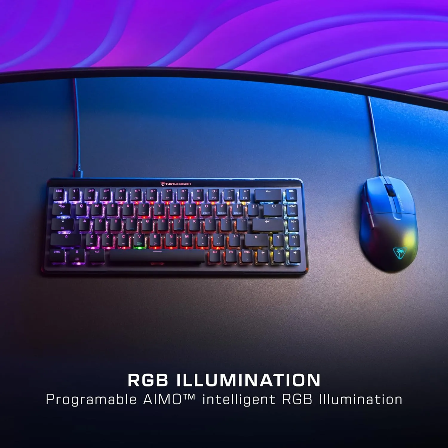 Turtle Beach Pure SEL - Ultra-Light Ergonomic RGB Gaming Mouse, 8K DPI Optical Sensor, Mechanical Switches, Pretension System, Pure PTFE Glides, RGB Illumination  Black
