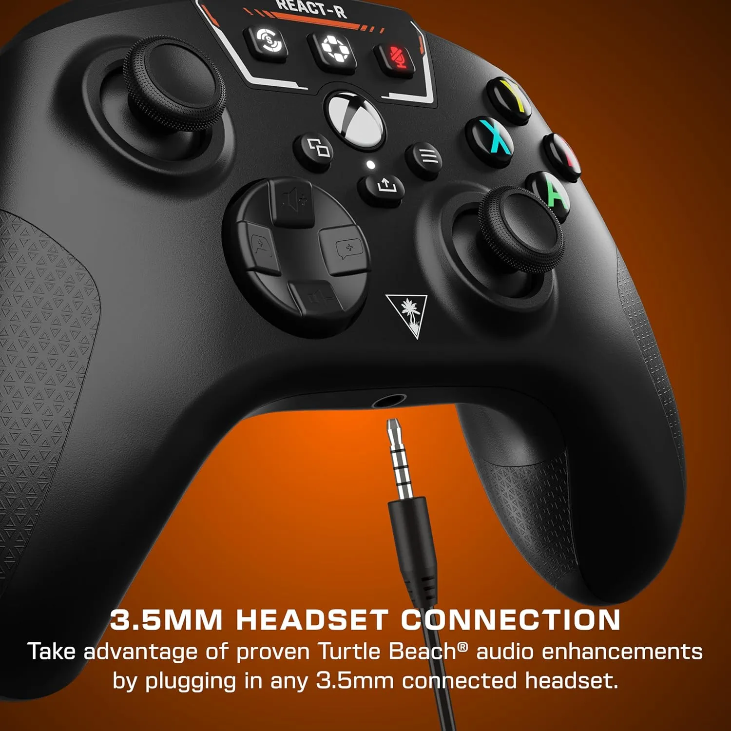 Turtle Beach REACT-R Controller Wired Game Controller  Xbox Series X, Xbox Series S, Xbox One & Windows  Audio Controls, Mappable Buttons, Textured Grips  Black
