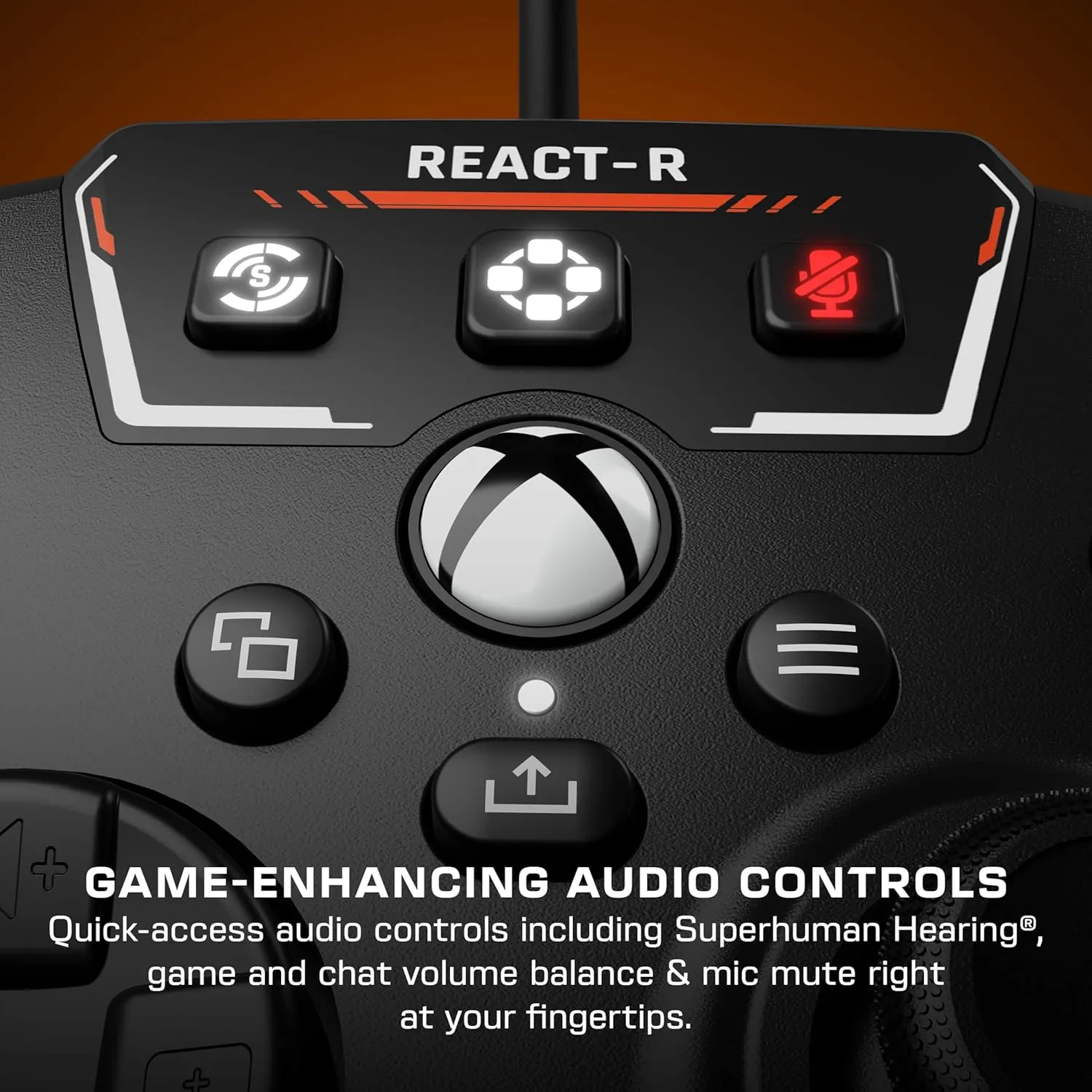Turtle Beach REACT-R Controller Wired Game Controller  Xbox Series X, Xbox Series S, Xbox One & Windows  Audio Controls, Mappable Buttons, Textured Grips  Black