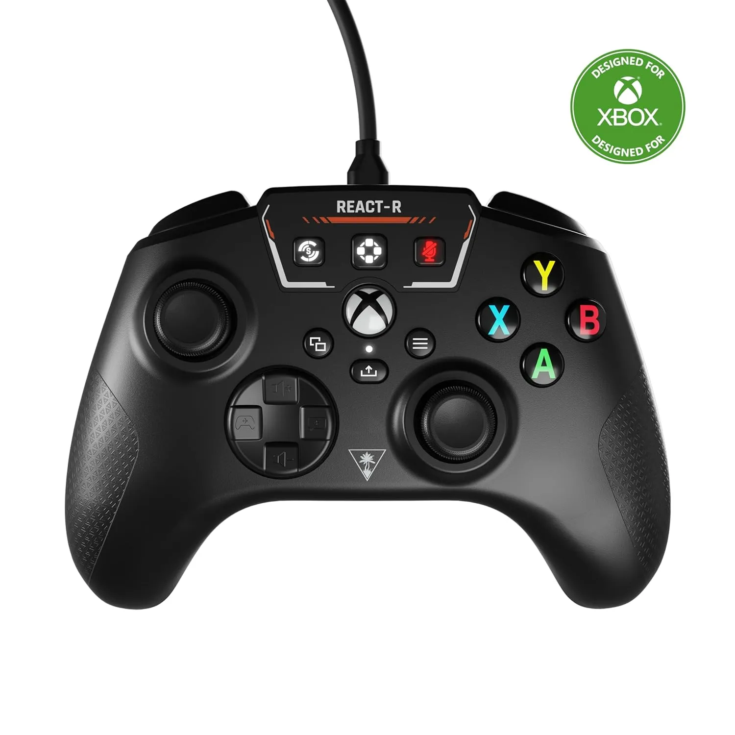 Turtle Beach REACT-R Controller Wired Game Controller  Xbox Series X, Xbox Series S, Xbox One & Windows  Audio Controls, Mappable Buttons, Textured Grips  Black