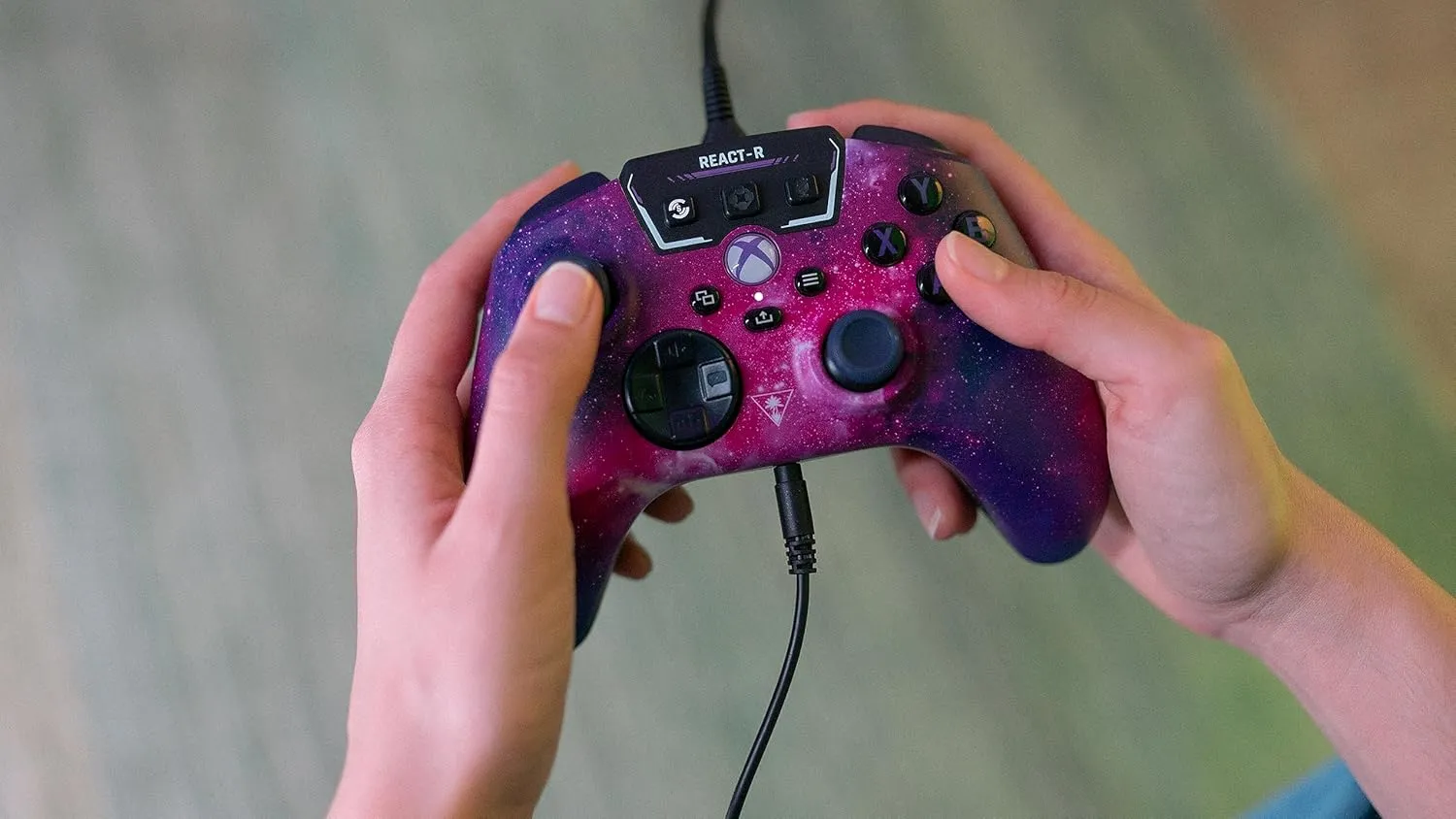 Turtle Beach REACT-R Wired Game Controller  Officially Licensed for Xbox Series X & S, Xbox One, and Windows 10|11 PCs  Nebula