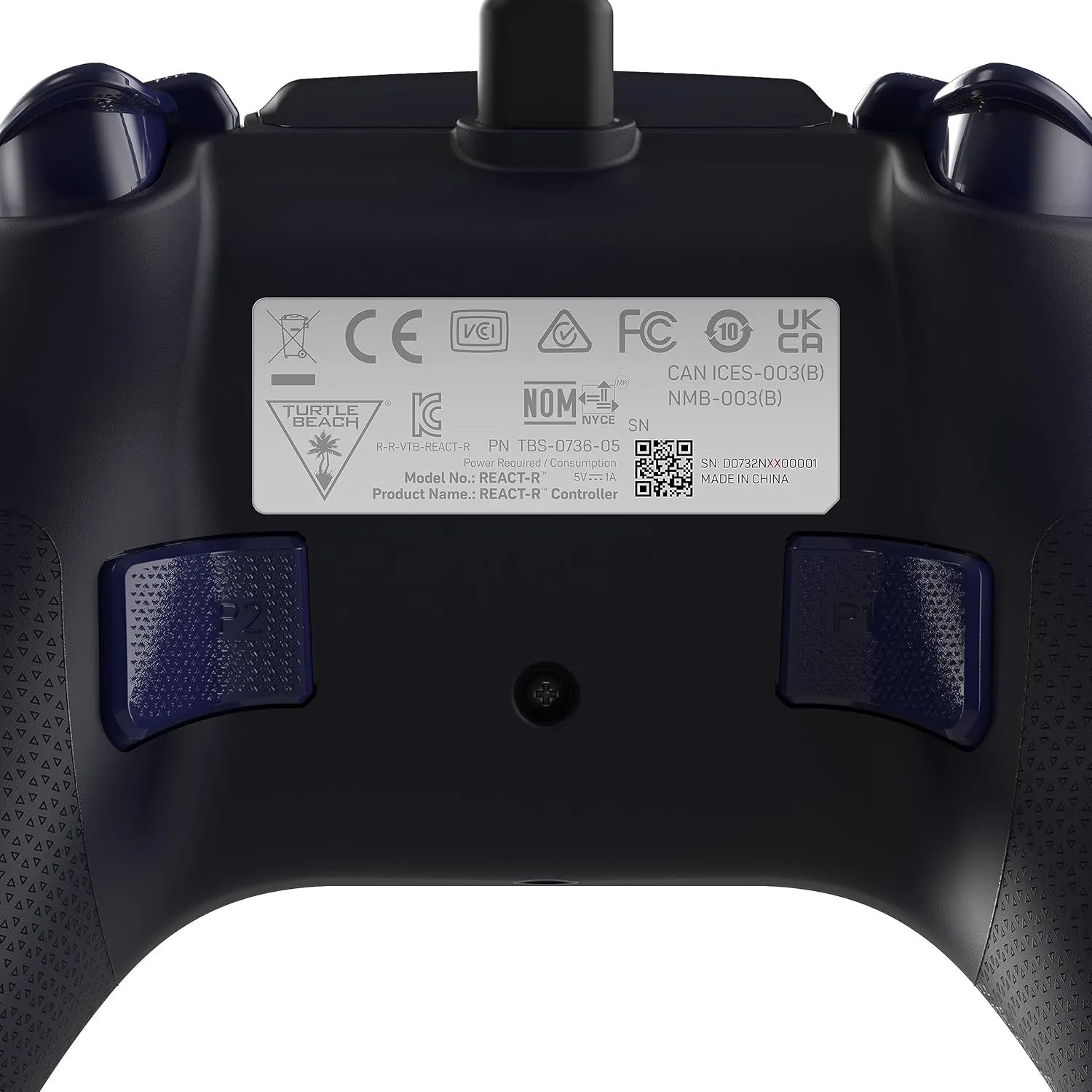 Turtle Beach REACT-R Wired Game Controller  Officially Licensed for Xbox Series X & S, Xbox One, and Windows 10|11 PCs  Nebula