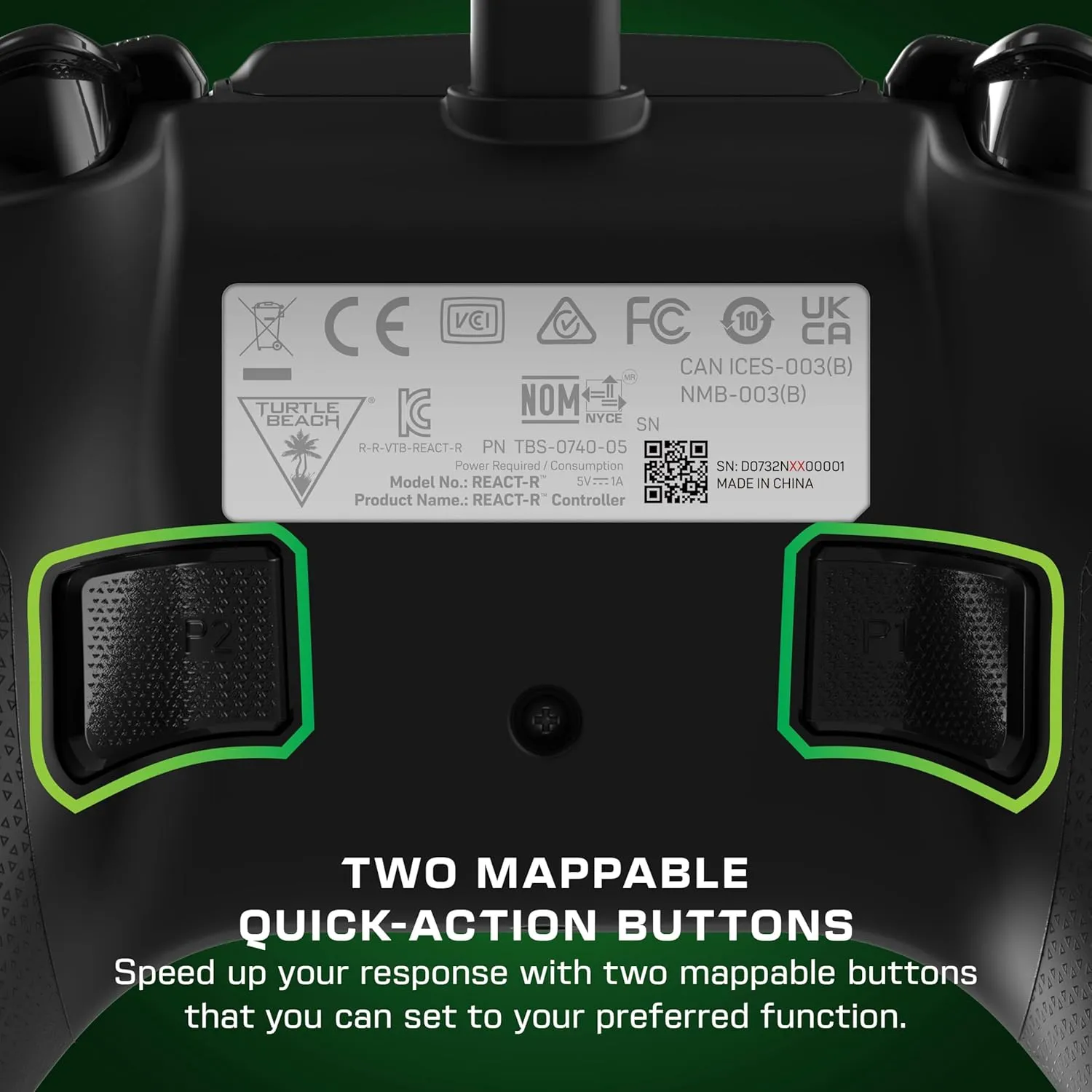 Turtle Beach REACT-R Wired Game Controller  Officially Licensed for Xbox Series X & S, Xbox One, and Windows 10|11 PCs  Pixel