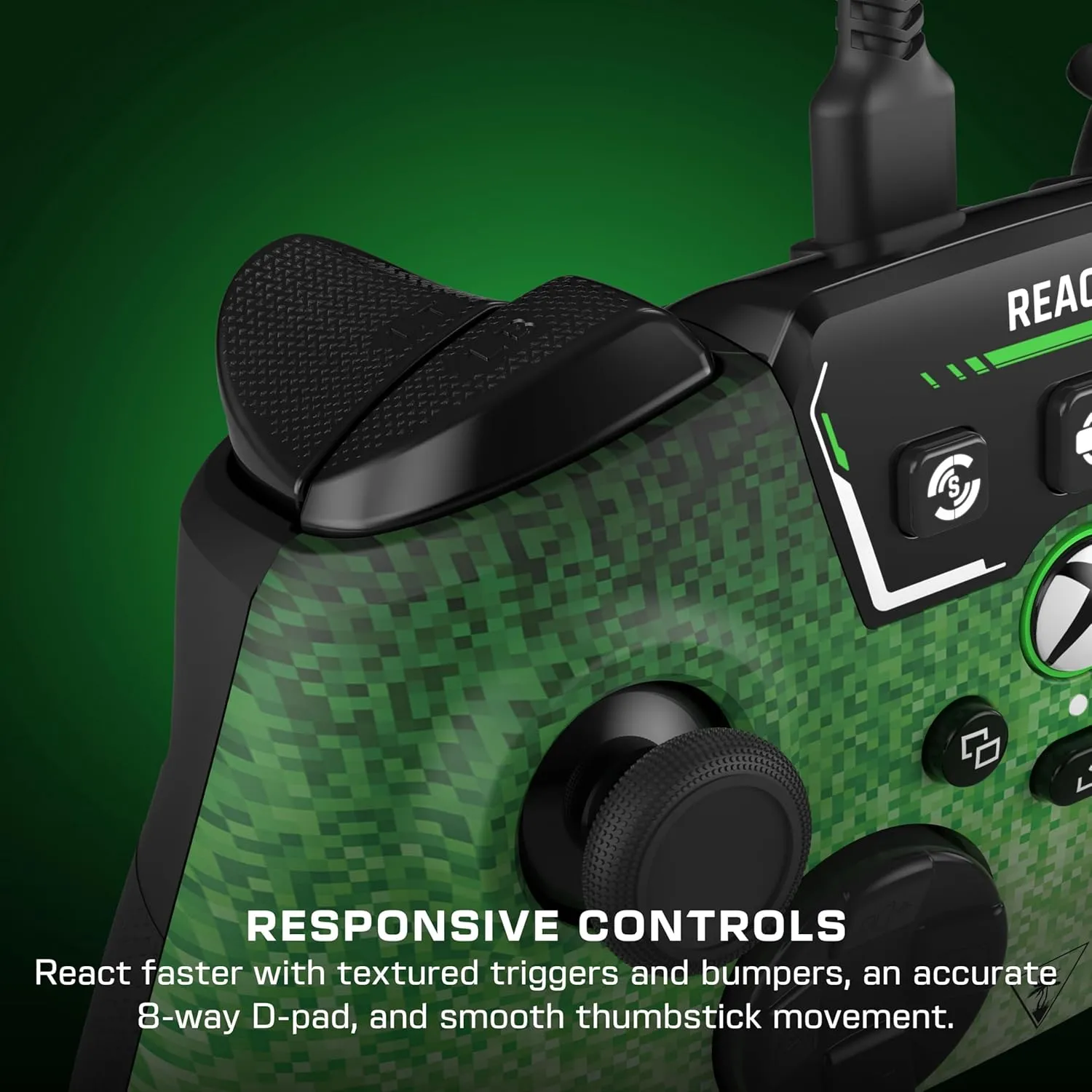 Turtle Beach REACT-R Wired Game Controller  Officially Licensed for Xbox Series X & S, Xbox One, and Windows 10|11 PCs  Pixel