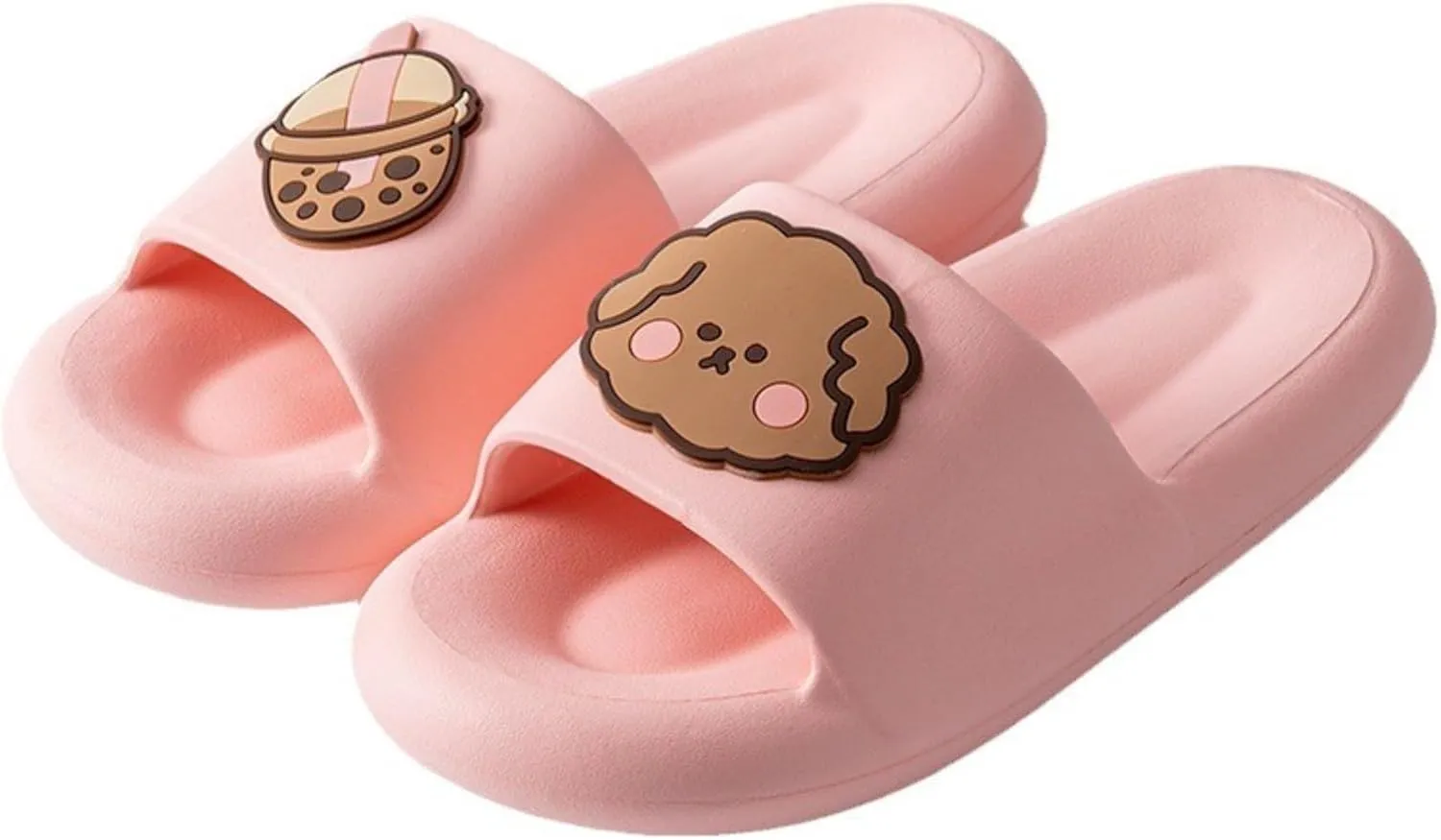 Ultra-soft cute boba dog slippers for men and women; Non Slip; Quick Drying; Thick Sole; Bathroom Swimming Beach Indoor and Outdoor