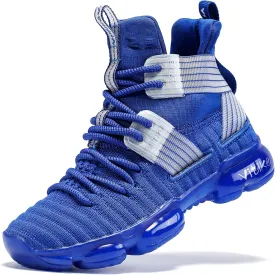 VITUOFLY Kids Basketball Shoes Boys Air Cushion Sneakers Girls Mid Top School Hoops Shoes Non-Slip Outdoor Sports Running Gym Comfortable Durable Little Kid/Big Kid