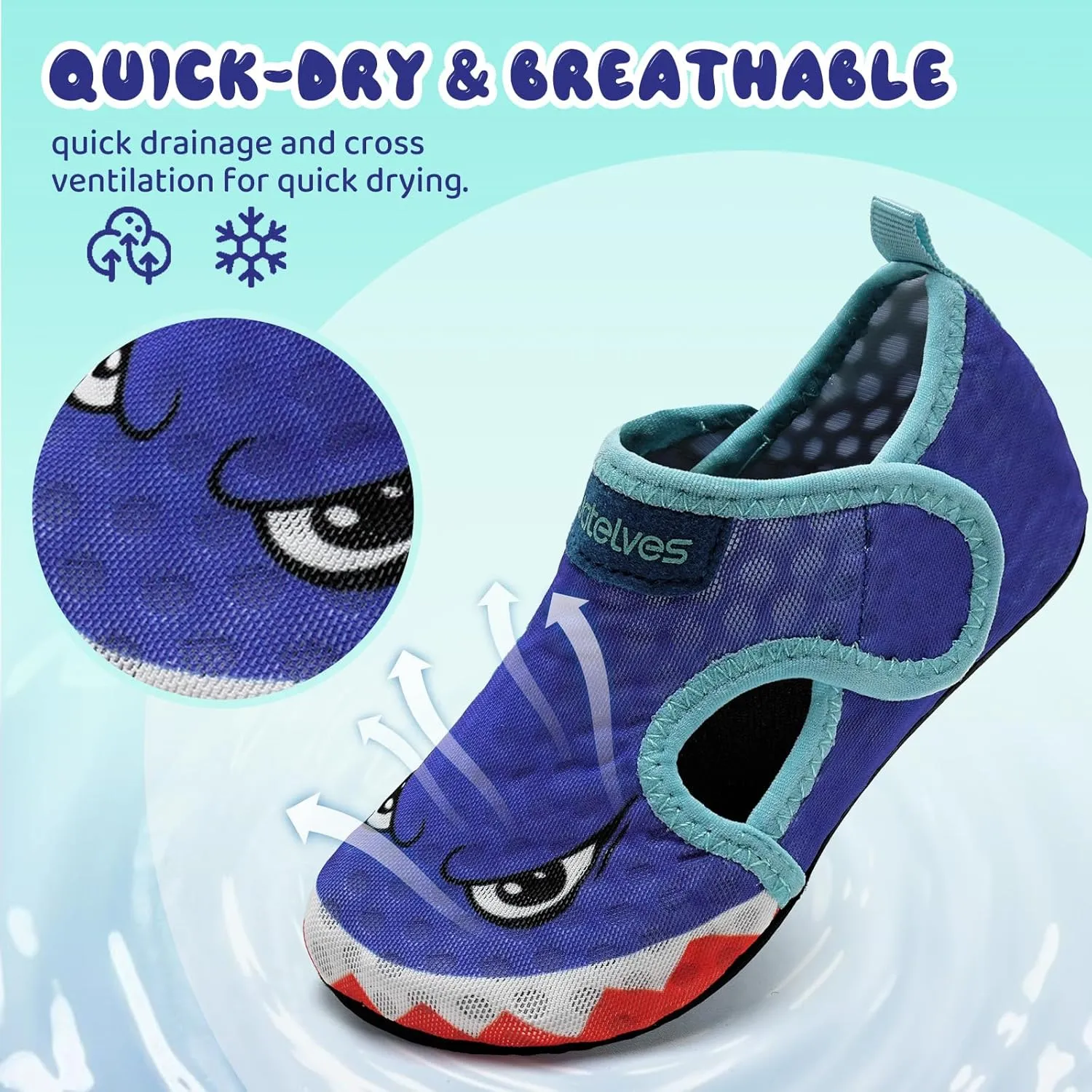 WateLves Kids Water Shoes Toddler Barefoot Swim Beach Shoes Girls Boys Breathable Quick Dry Aqua Socks