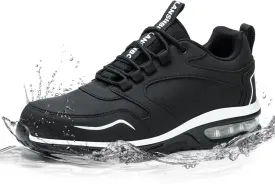 Waterproof Steel Toe Shoes for Women Non Slip Puncture Proof Safety Work Sneakers Comfortable Lightweight Fashion Footwear for Industrial Construction and Food Service