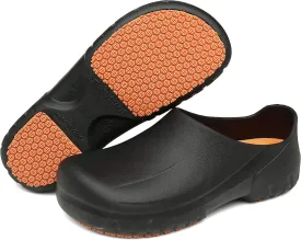 ZEENXIUYA Chef Shoes for Men Zapatos para Cocina Hombres Women Non Slip Waterproof Kitchen Work Clogs Comfortable Nursing Food Service Indoor and Outdoor Office Seaside Black